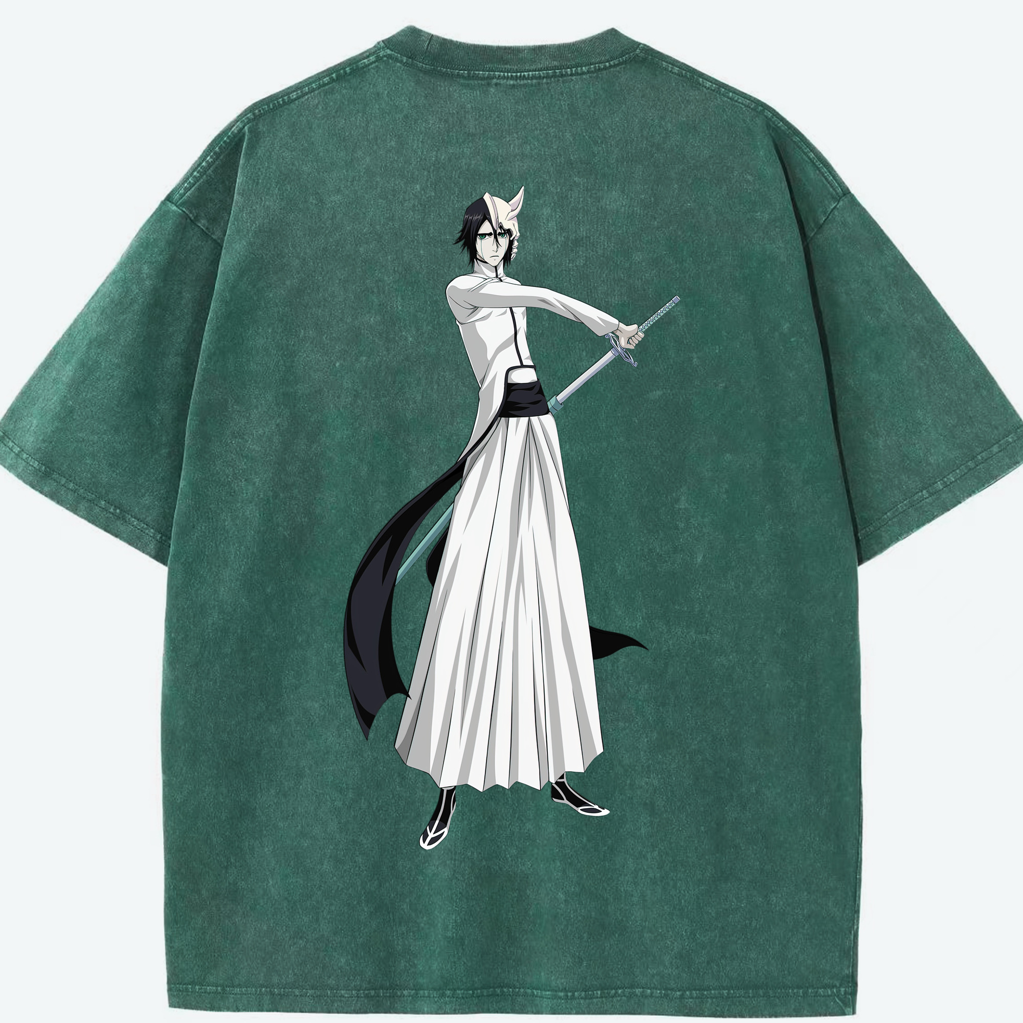 （画像用） ブリーチ ウルキオラ·シファー BLEACH Ulquiorra cifer 綿100% ヴィンテージ風 半袖Tシャツ（背面プリント）
